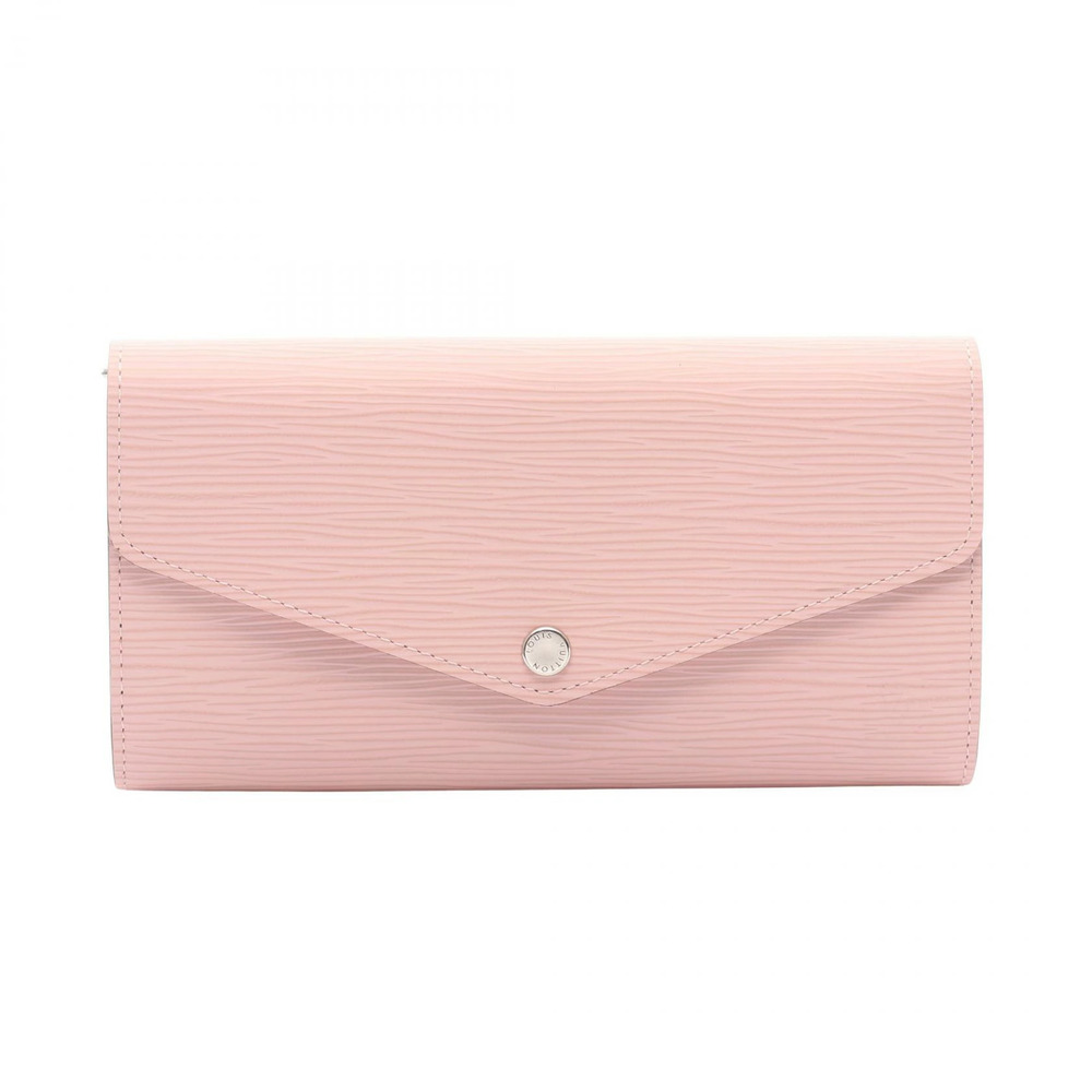 Louis Vuitton Portefeuille Sarah Bifold Long Wallet Leather Pink